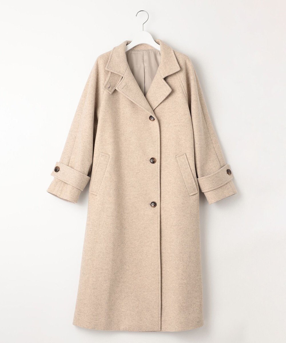 Feroux 【古畑星夏さん着用】スタンドネックウールライク コート 