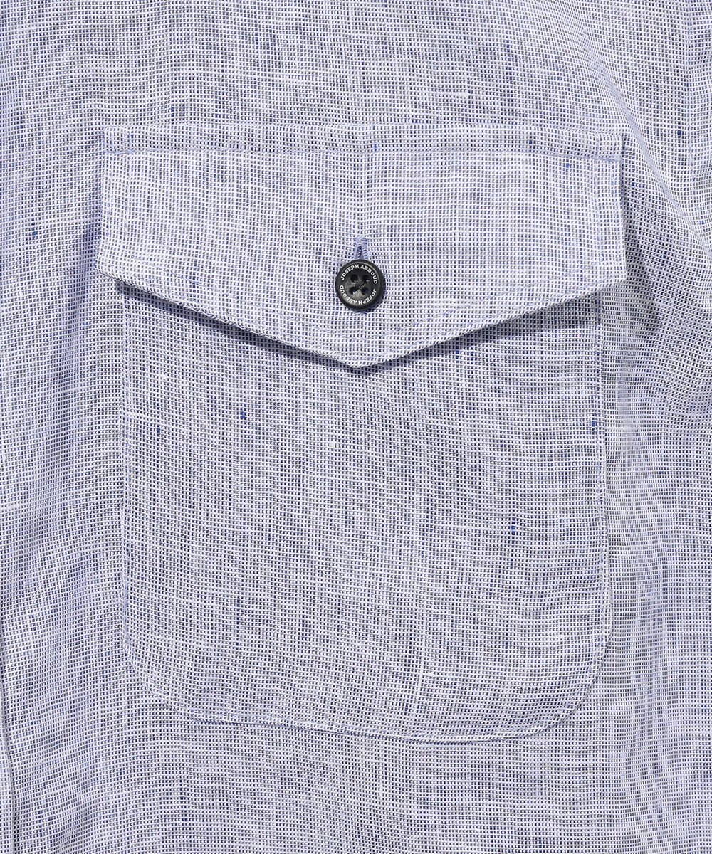 JOSEPH ABBOUD 【麻100％・軽い・涼しい】 モイスチャーリネンバンドカラーシャツ 