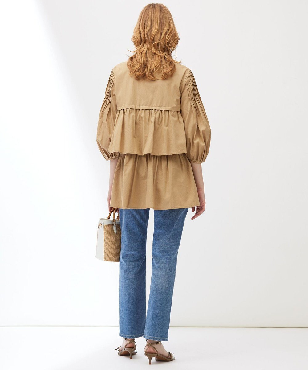 23区 【Indian Factory】コットンポプリン タックディテール チュニックブラウス 