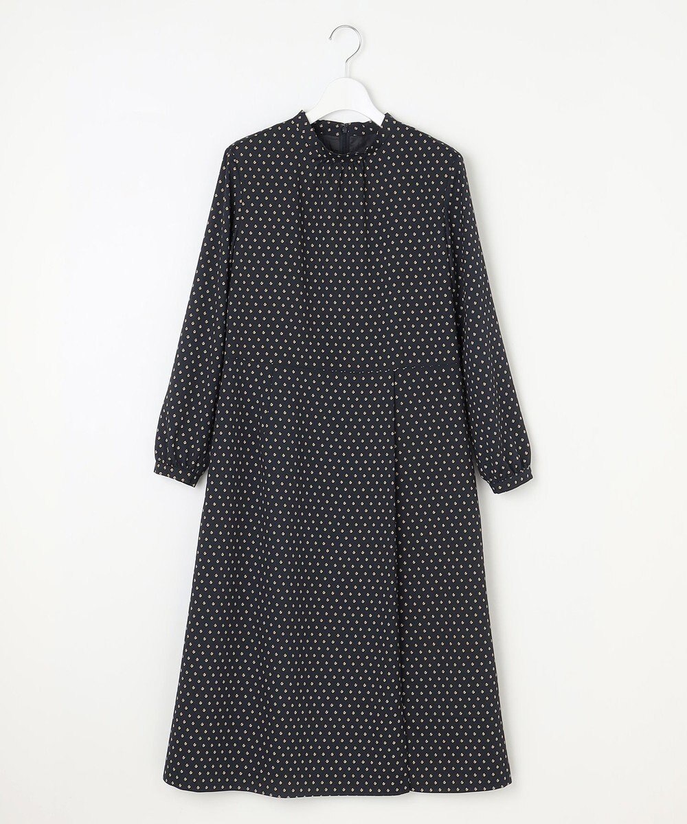 J.PRESS LADIES L 【洗える】ジオメトリックプリント ワンピース 