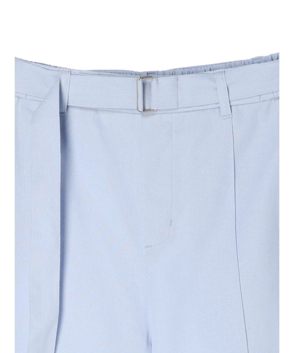 Green Parks 綿麻混バックルベルト付テーパードパンツ 