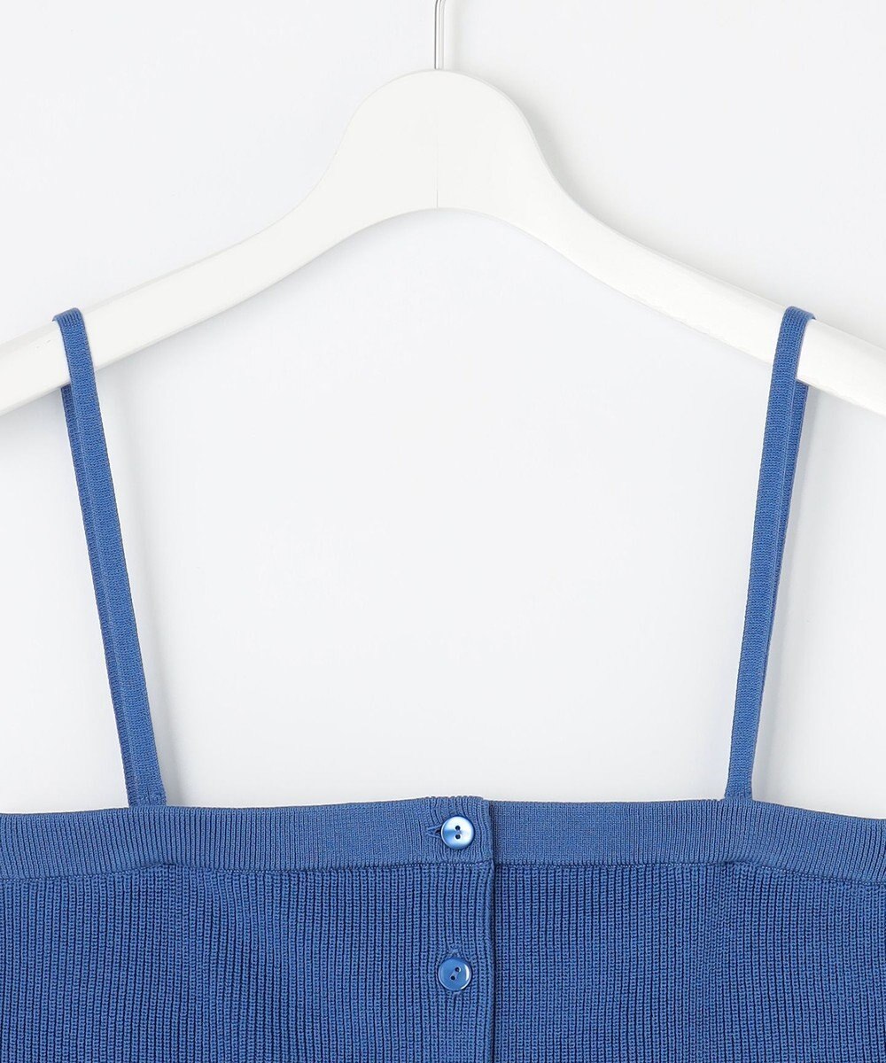 自由区 【洗える】ドライコットンハイゲージニット ビスチェ 