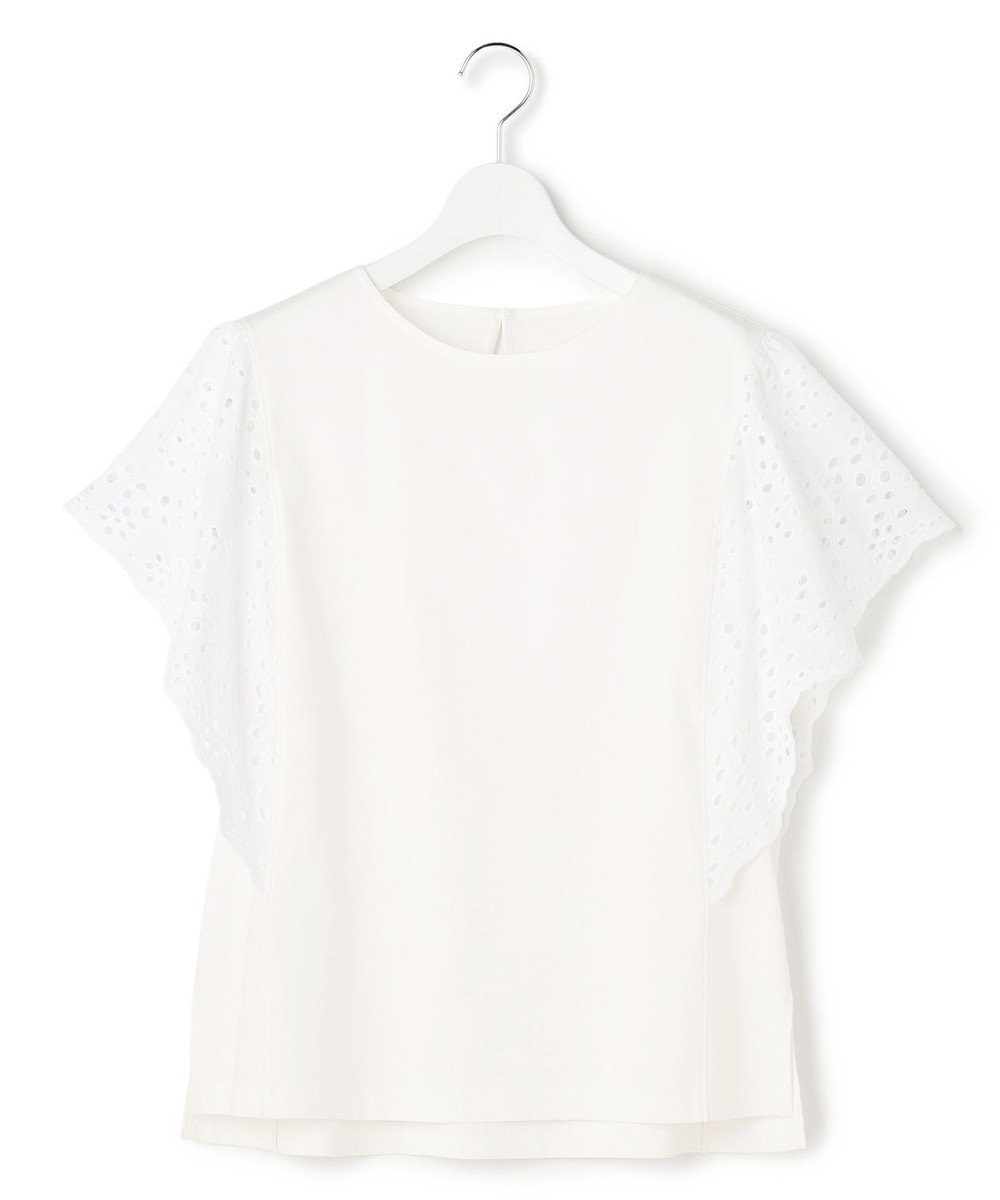23区 【先行予約】カットワークエンブロイダリー デザインスリーブ トップス 