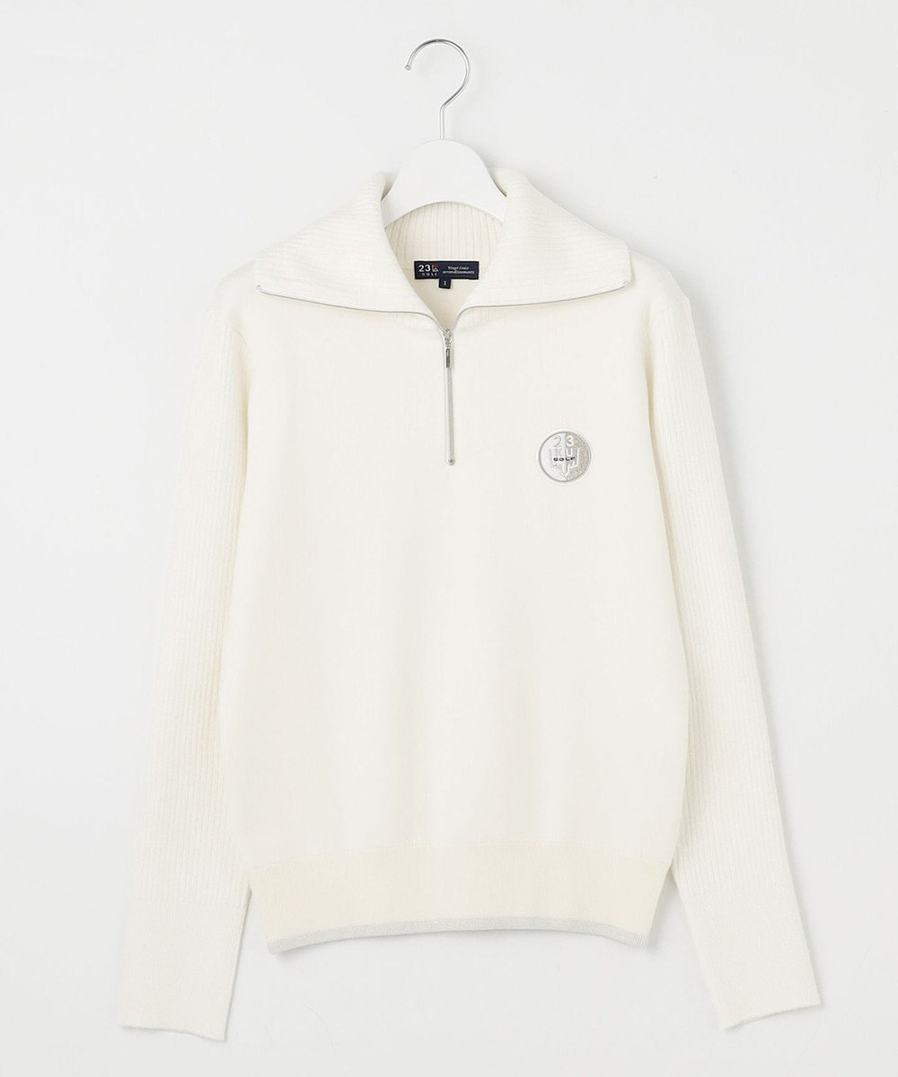 23区GOLF 【WOMEN】ストレッチモールハーフジップ ニット 