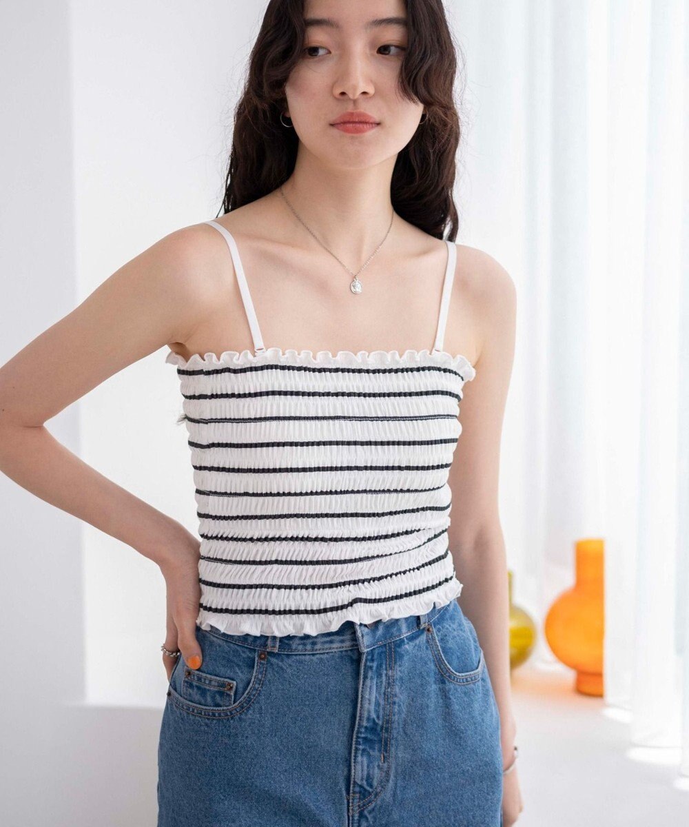 WEGO ２WAYシャーリングキャミ 