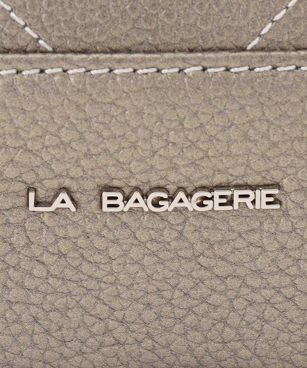 LA BAGAGERIE ラインストーンリベット　カウレザー2wayハンドバッグ 