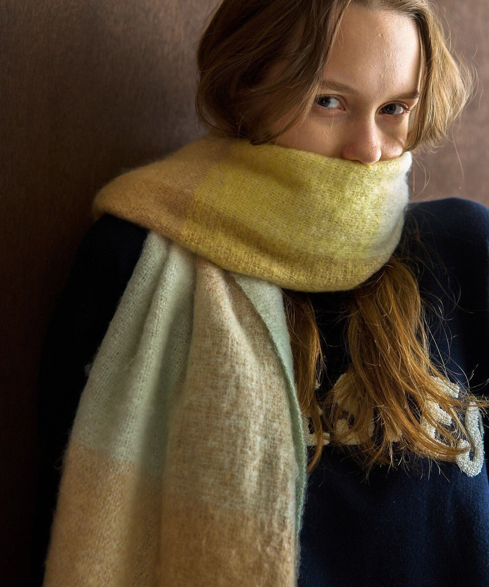 AMERICAN HOLIC シャギーチェックＢＩＧマフラー 