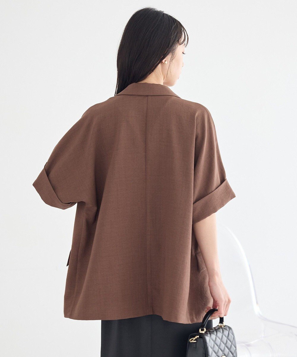 earth music&ecology 【セットアップ対応】リネンライクダブルジャケット 