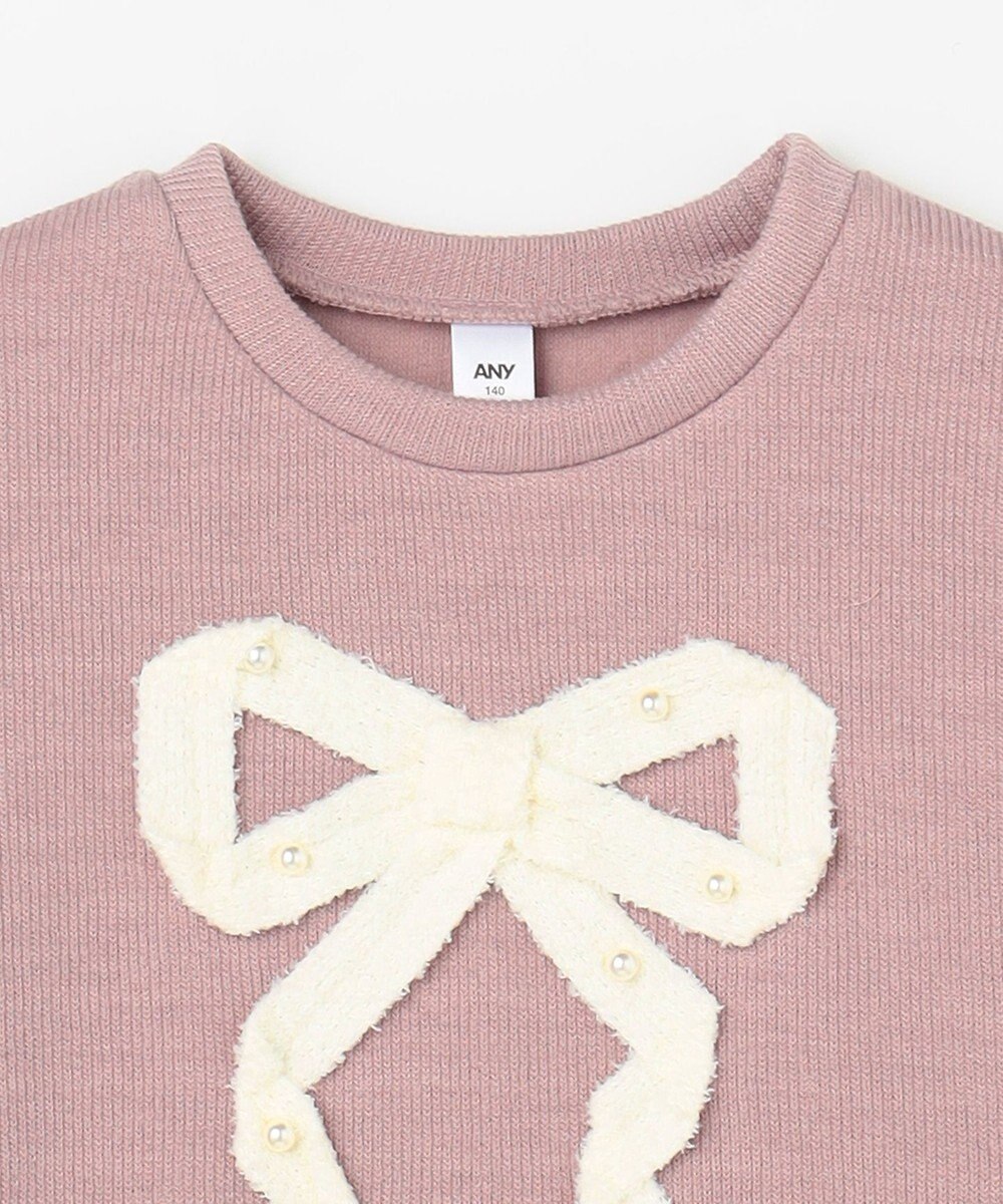 ANY KIDS リボン ニットソー トレーナー 