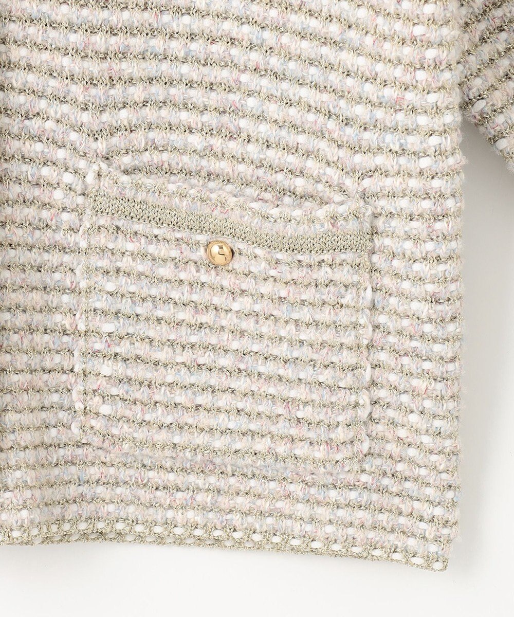 自由区 S ツイード調ニット ジャケット 