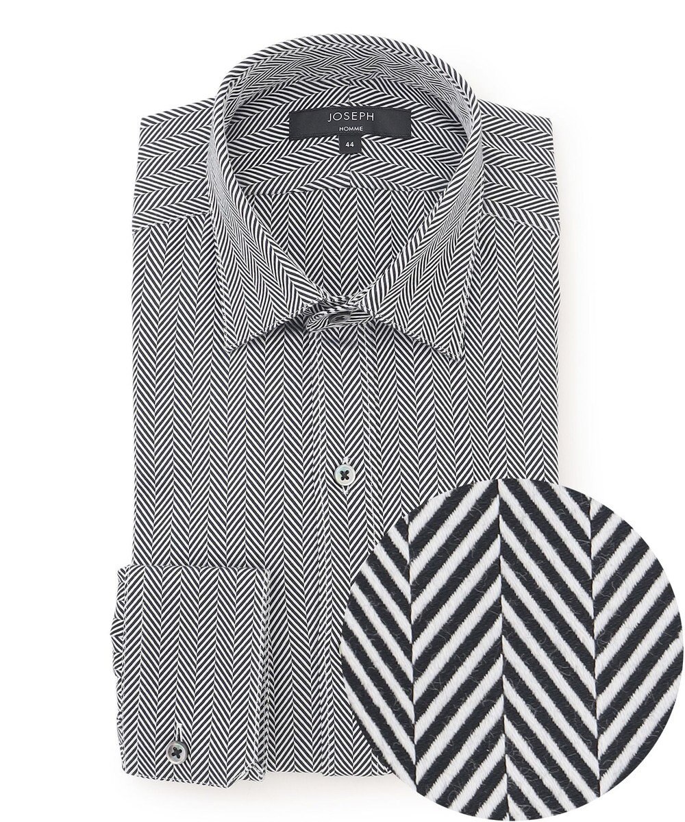 JOSEPH HOMME 【ドレスシャツ】ヘリンボンシャツ レギュラーカラードレスシャツ 