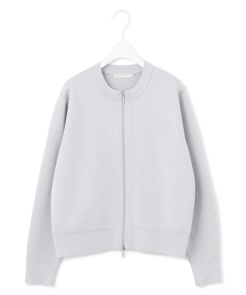 ICB L 【洗える】コットンポリエステルスムース ニットブルゾン 