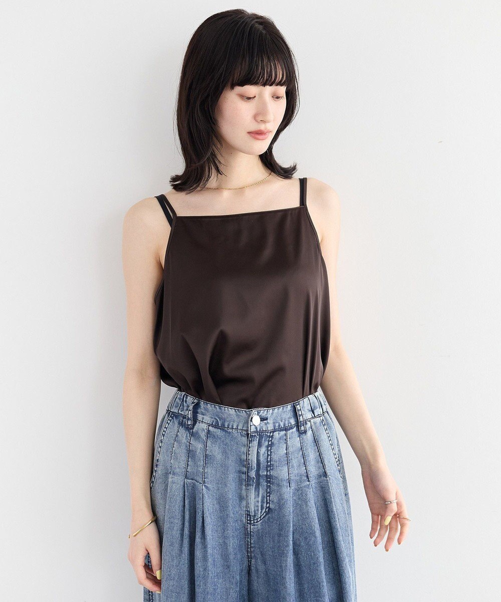 YECCA VECCA 【2点SET】キャミ付きシアードットシャツ 