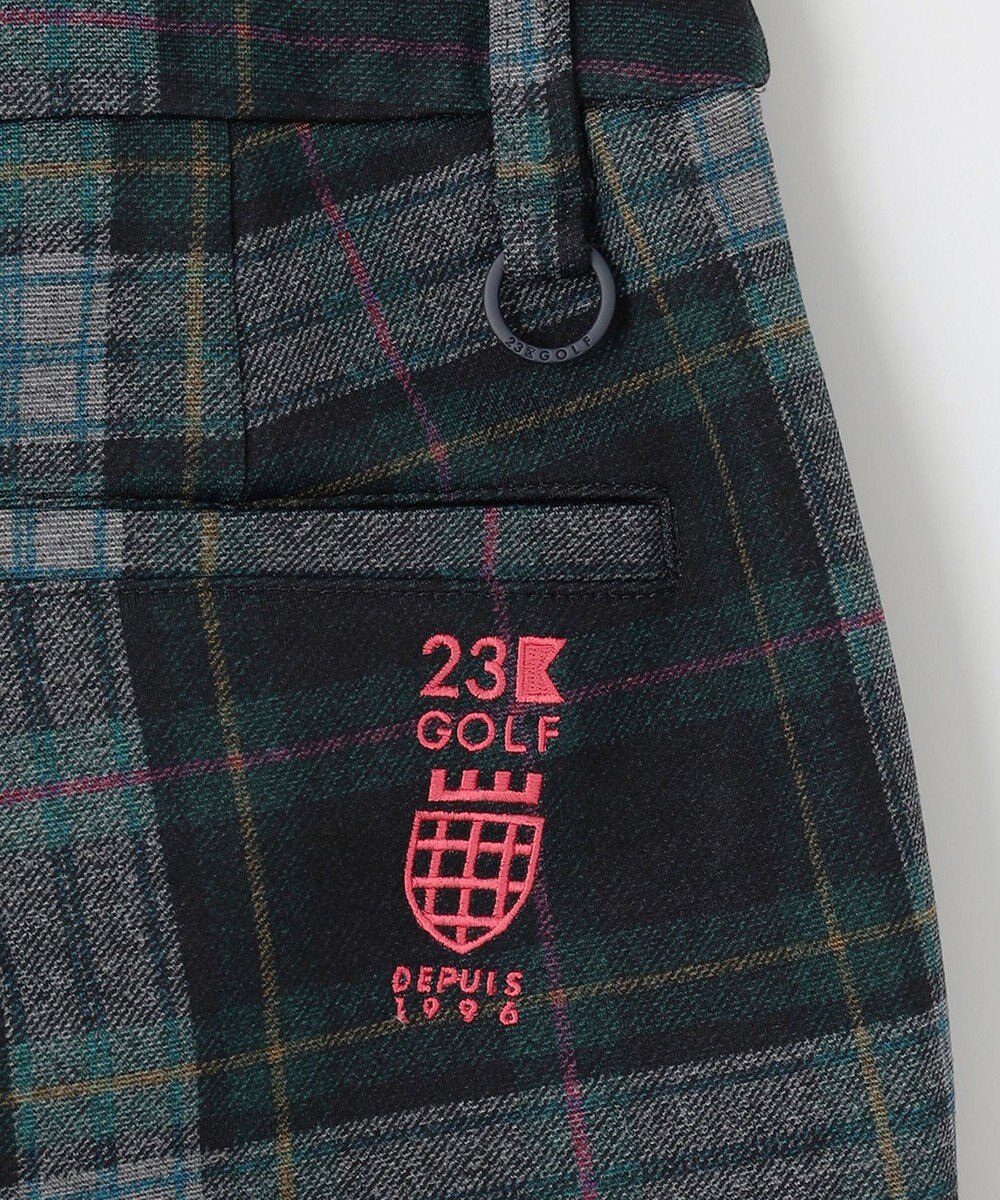 23区GOLF 【WOMEN】チェック柄裏起毛パンツ 