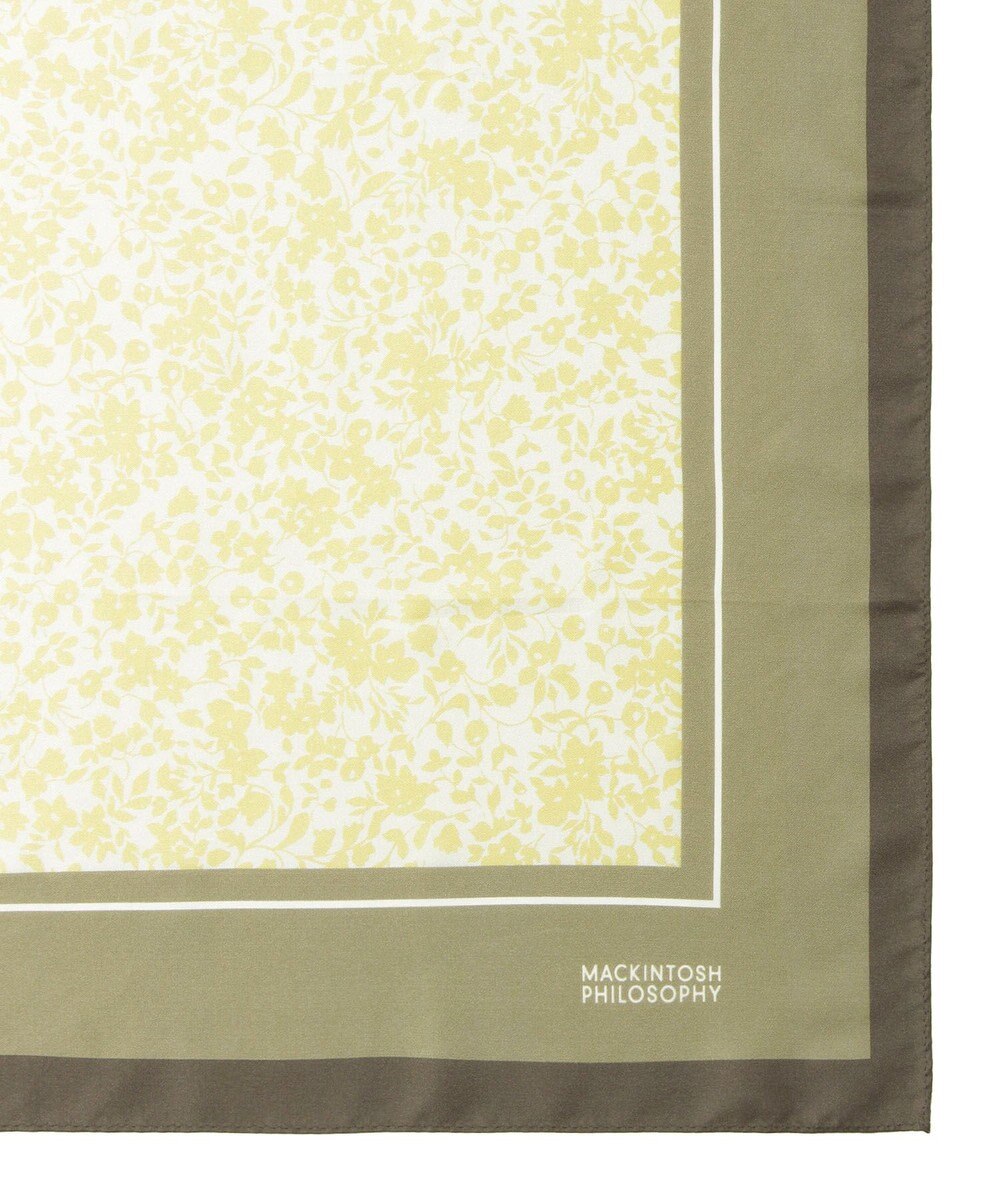 MOONBAT MACKINTOSH PHILOSOPHY(マッキントッシュ フィロソフィー）シルクスカーフ ボタニカル 68×68㎝ 日本製 