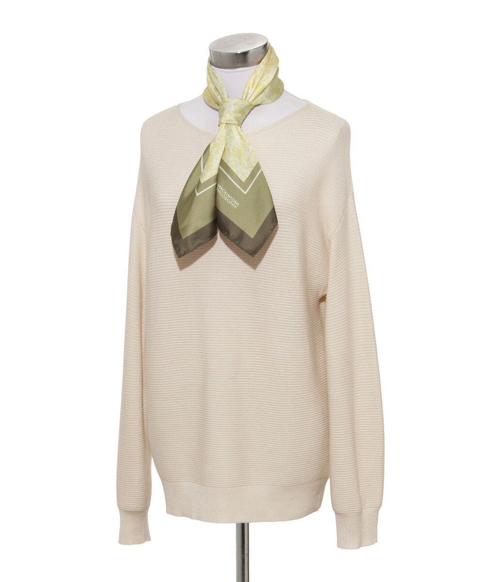 MOONBAT MACKINTOSH PHILOSOPHY(マッキントッシュ フィロソフィー）シルクスカーフ ボタニカル 68×68㎝ 日本製 