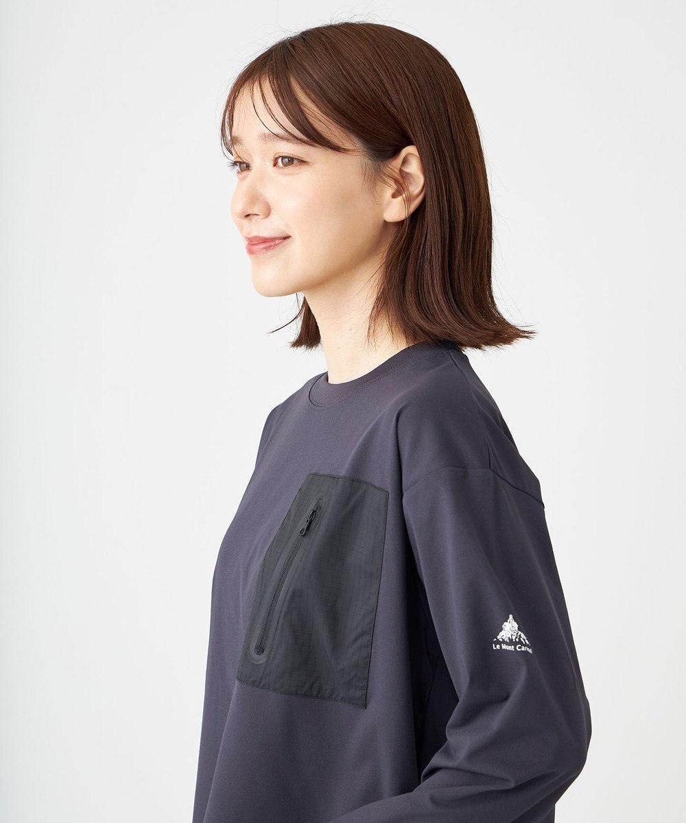 SHARE PARK LADIES 【UVカット・吸水速乾・ストレッチ・軽量 】ＺＩＰポケットＴシャツ（S・Mサイズ） 