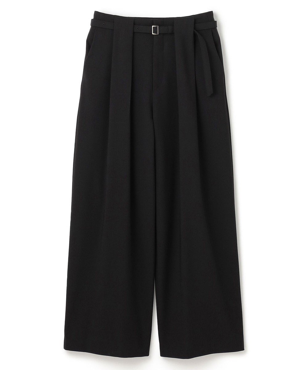 BEIGE， 【セットアップ対応・洗える・Precious 10月号掲載】ZEPHYR / ウールライクタックベルトワイドパンツ 