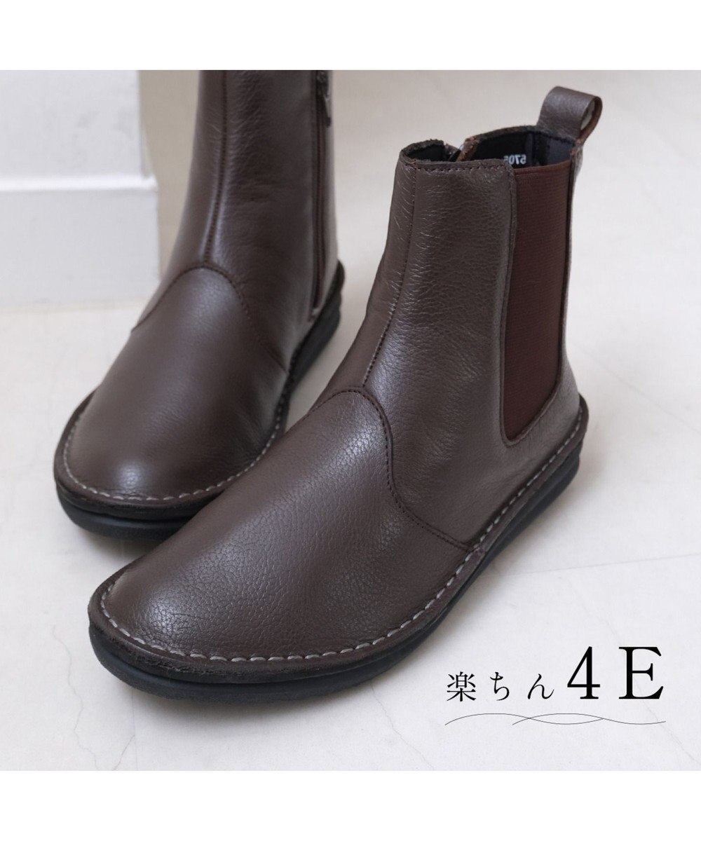 Pointer 本革軽量サイドゴアステッチショートブーツ 