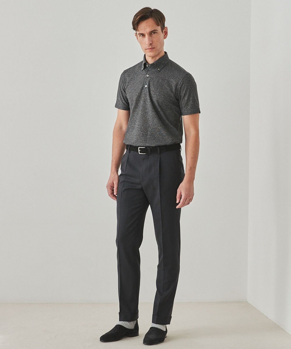 GOTAIRIKU 麻混・襟しっかり【洗える/通気性】ノルマンディーリネン ボタンダウンポロシャツ(25/26年モデル) 