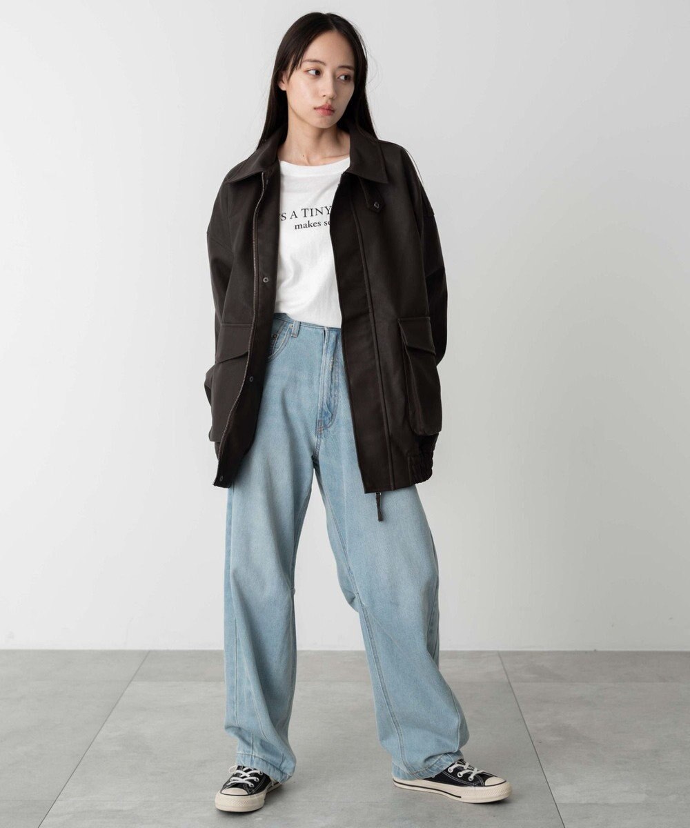 WEGO 【ユニセックス着用ITEM】エコレザー2WAYフライトジャケット 