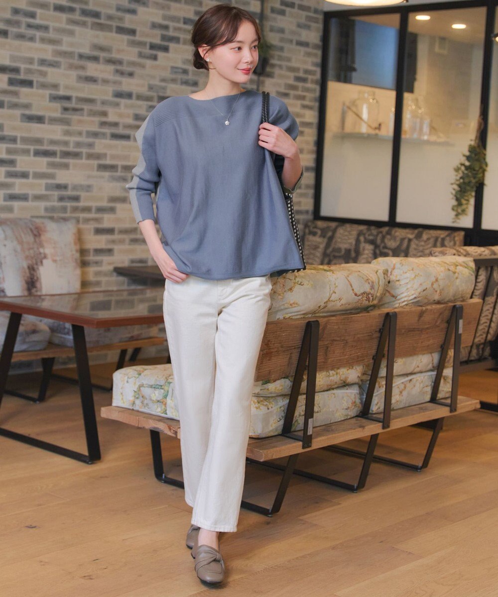 Tiaclasse 前後2wayバイカラーニットプルオーバー 