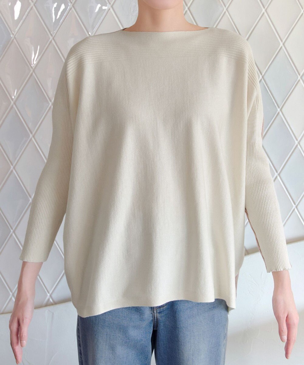 Tiaclasse 前後2wayバイカラーニットプルオーバー 