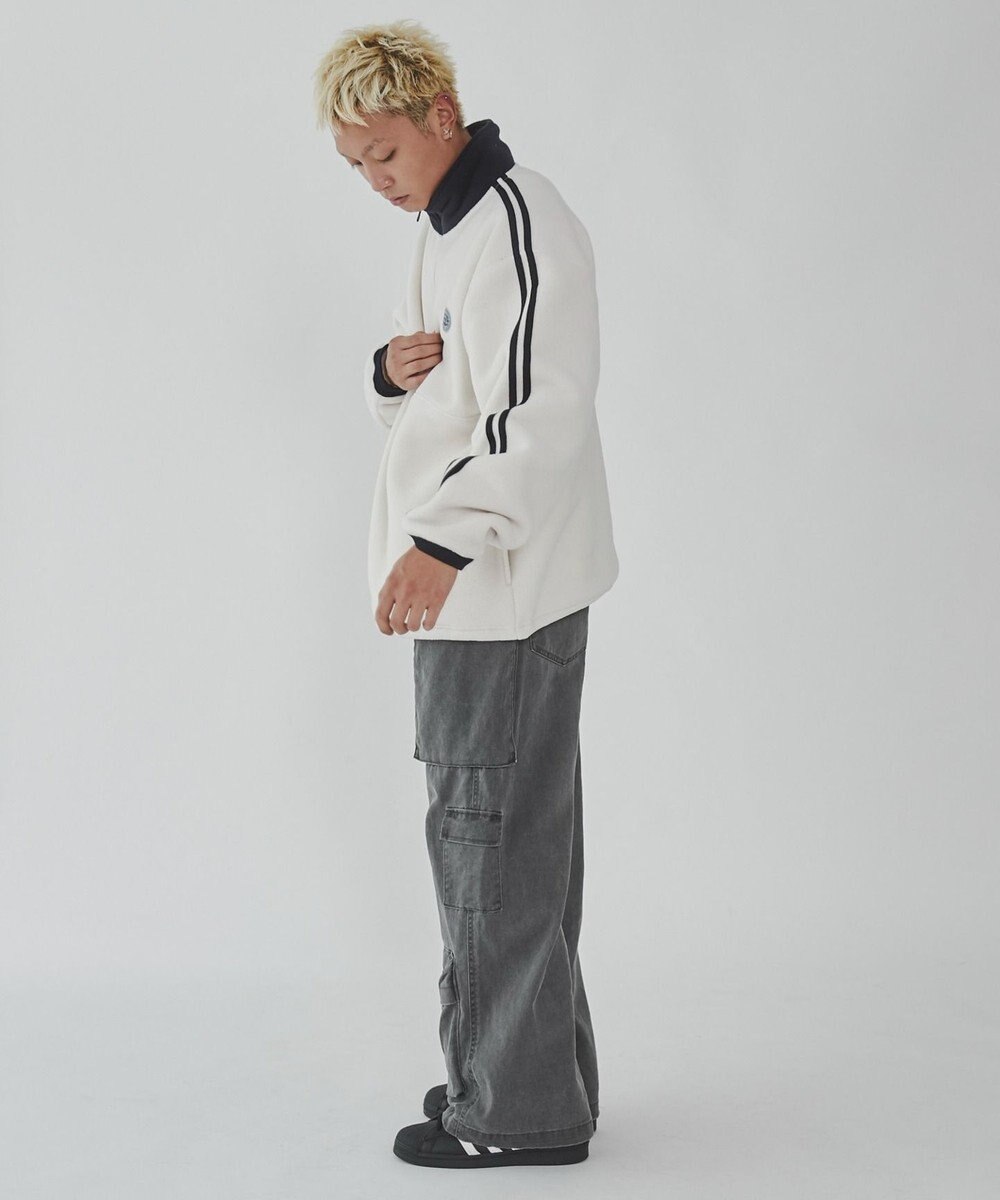 WEGO フリース　ワンポイントハーフZIPプルオーバー 