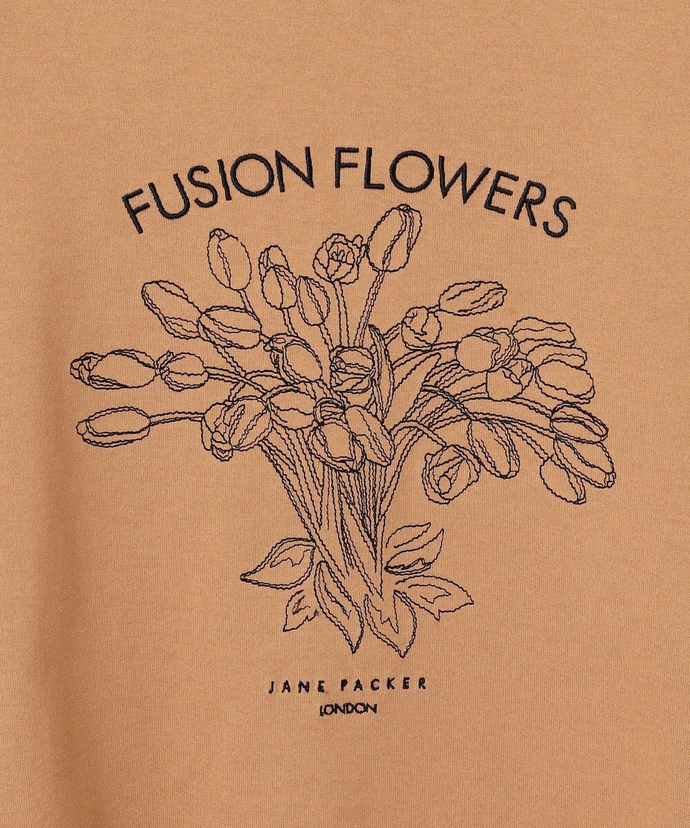 23区 【洗える】JANE PACKERコラボ フラワー刺繍 Tシャツ 