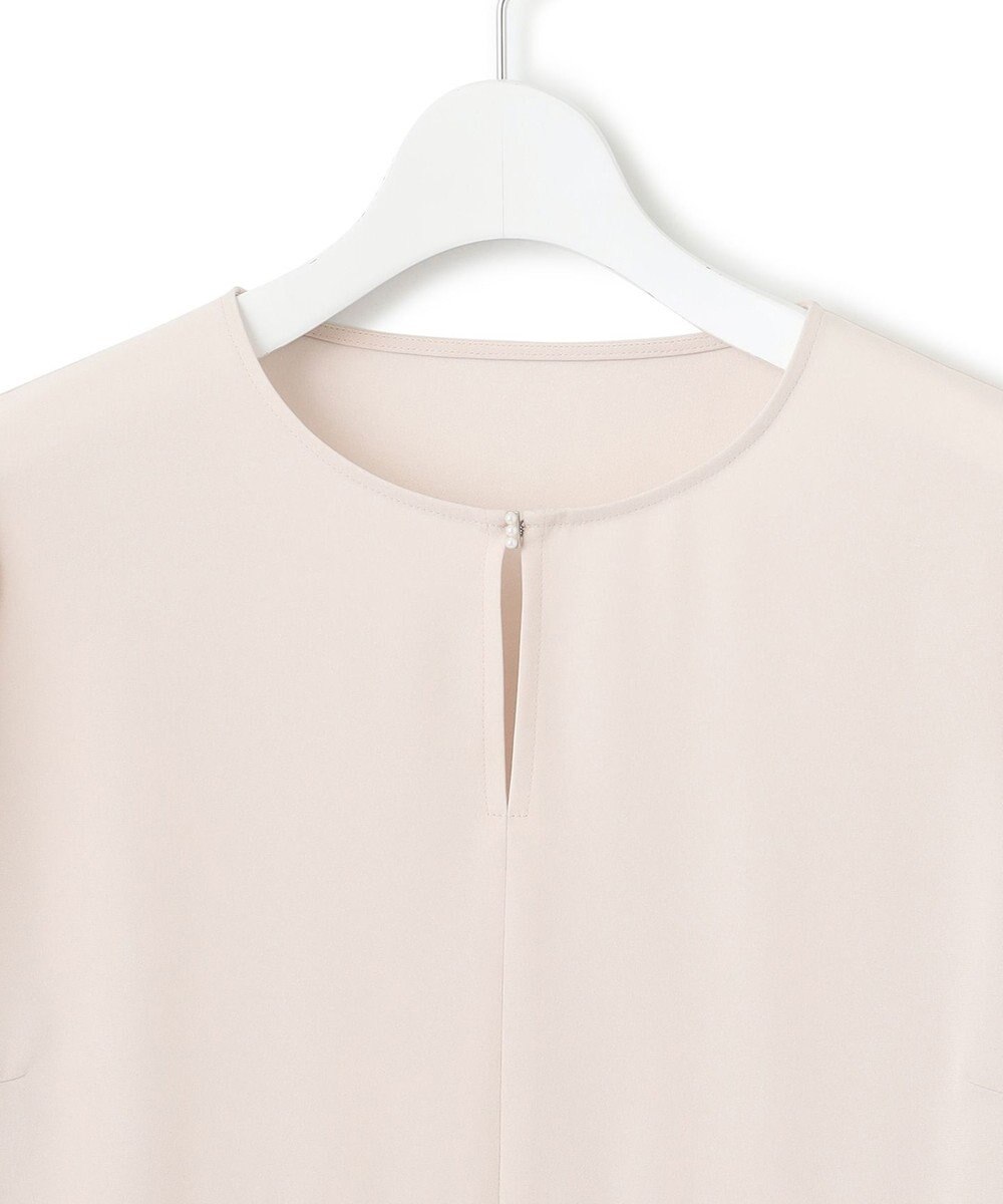 23区 L 【洗える】バックサテンアムンゼン ペプラム デザイン ブラウス 