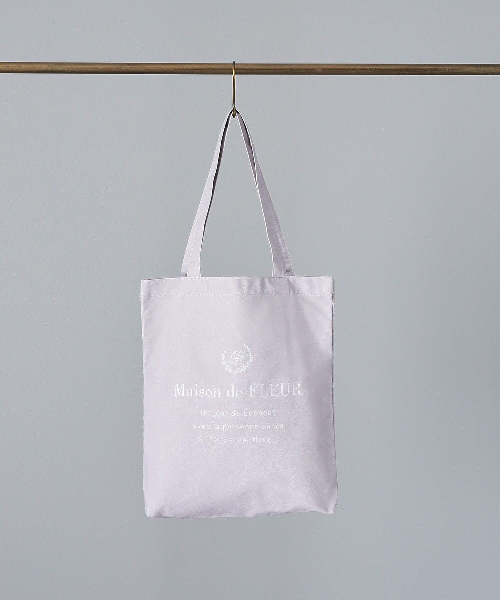 Maison de FLEUR EC限定ブランドロゴプリントキャンバストート 