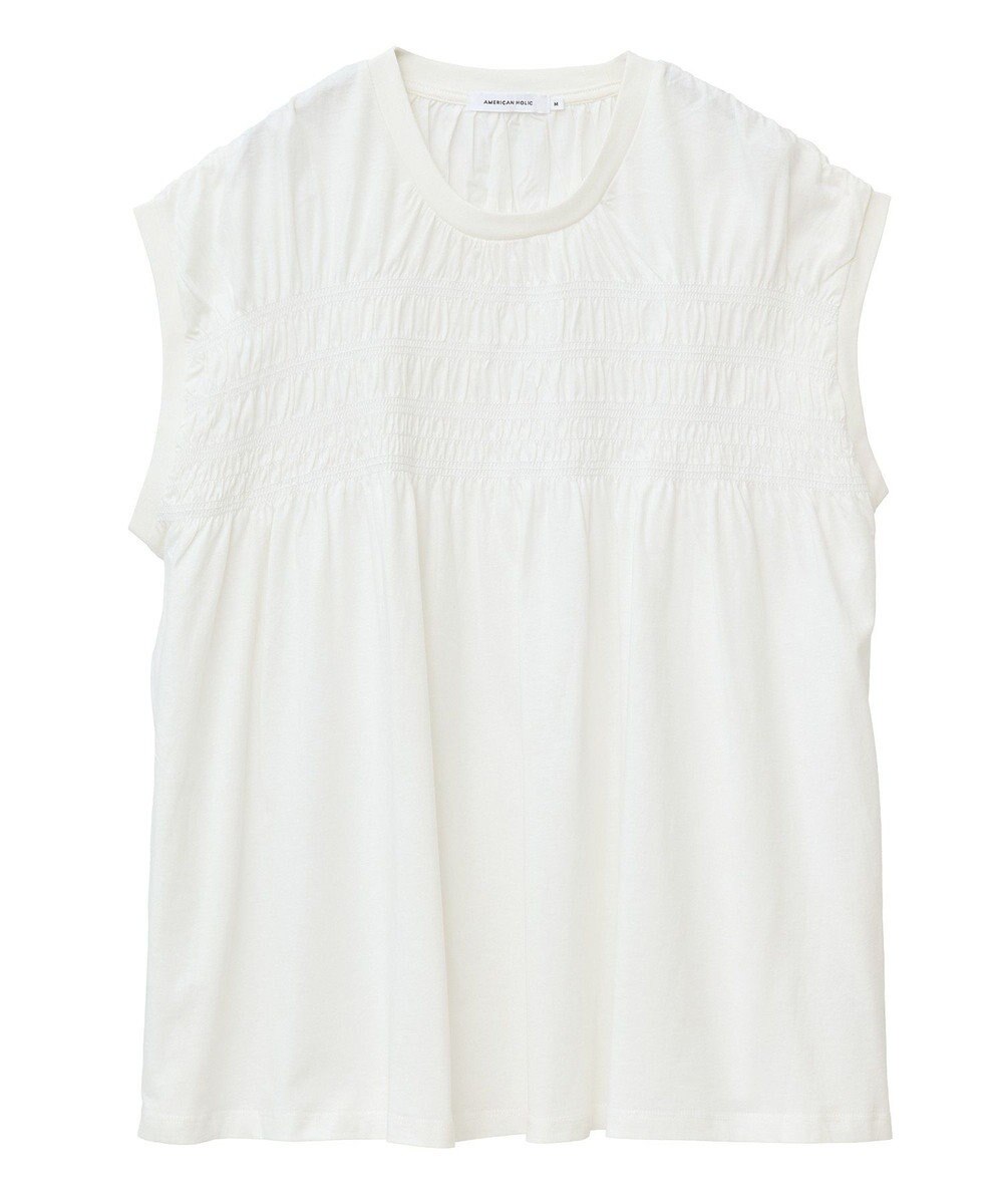 AMERICAN HOLIC シャーリング半袖フレアプルオーバー 