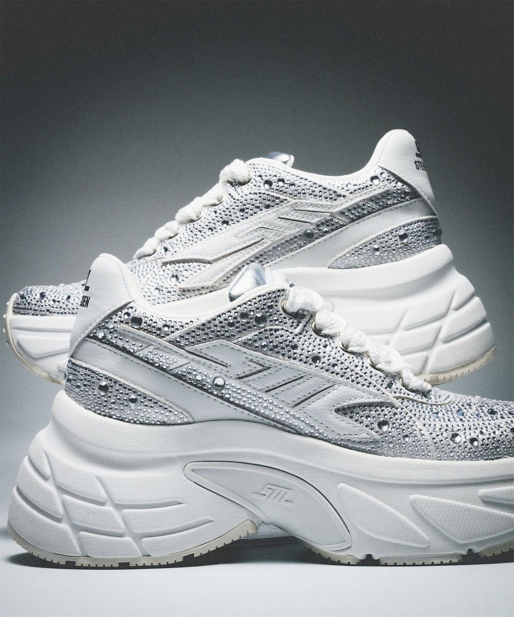 STEVE MADDEN BIONIC2R ラインストーン厚底スニーカー 