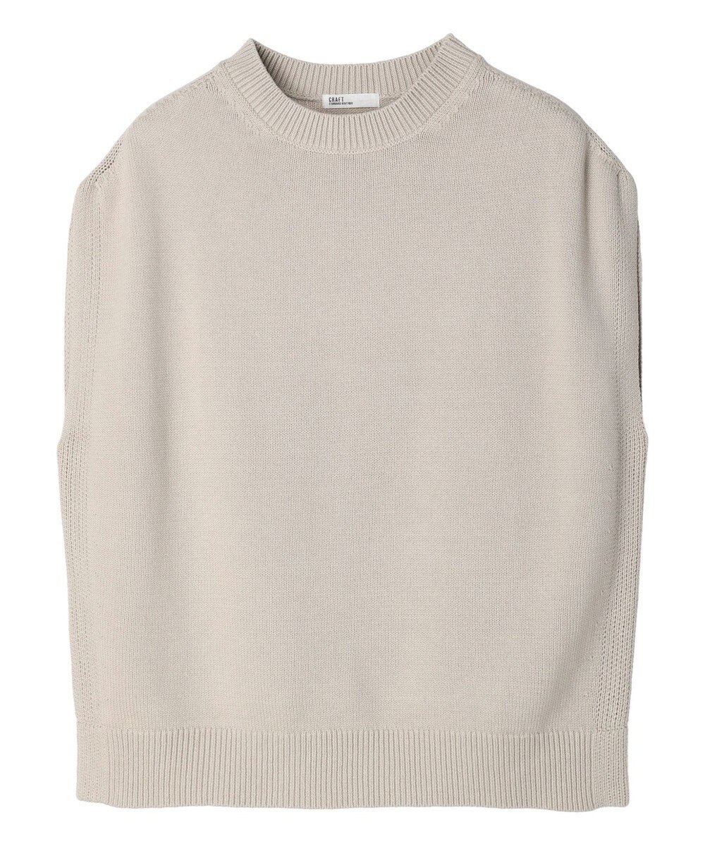CRAFT STANDARD BOUTIQUE 洗える クルーネックニットベスト 