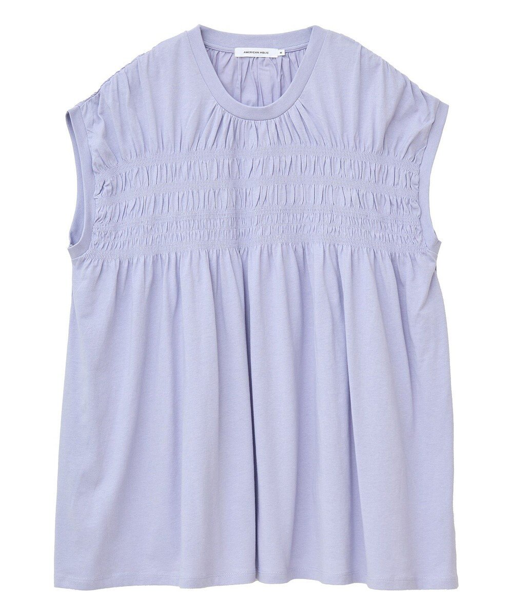 AMERICAN HOLIC シャーリング半袖フレアプルオーバー 