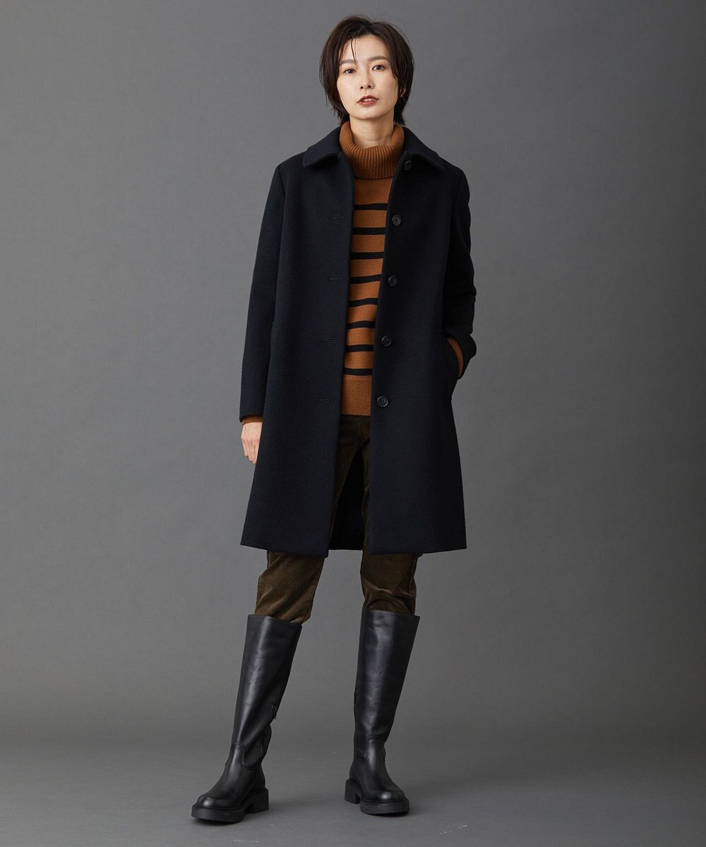 J.PRESS LADIES S 【洗える】MERINO CASHMERE オフタートル ボーダー ニット 