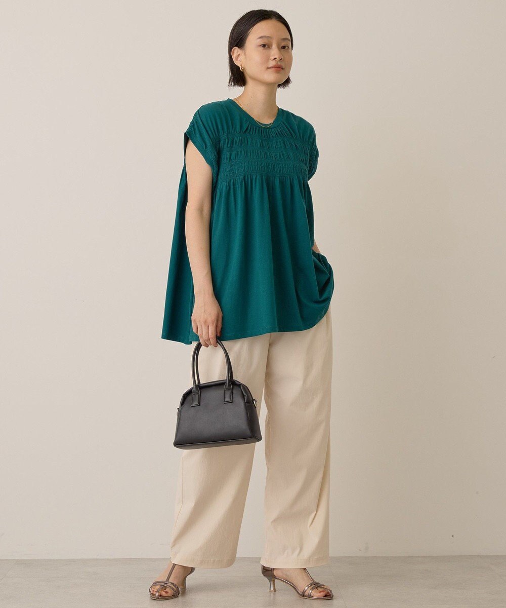 AMERICAN HOLIC シャーリング半袖フレアプルオーバー 