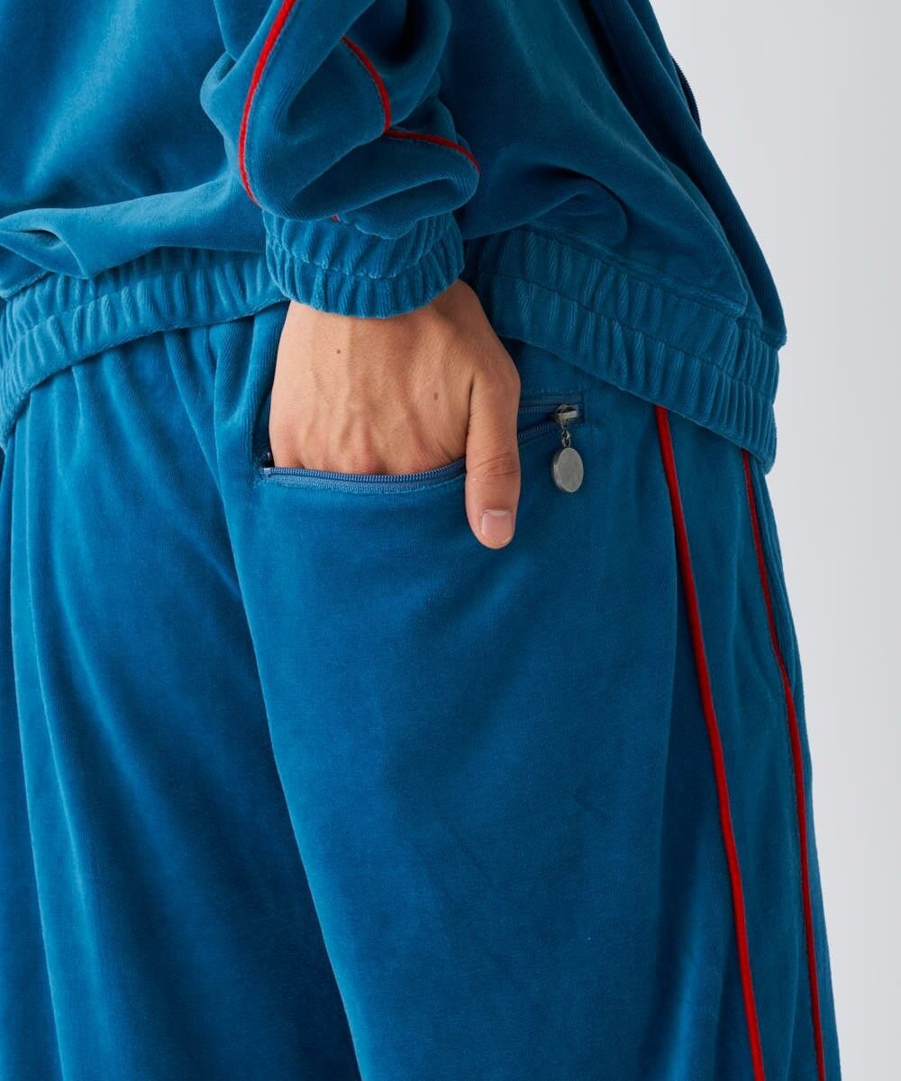 OP／FILA 【Kappa】ワイド ベロアトラックパンツ 