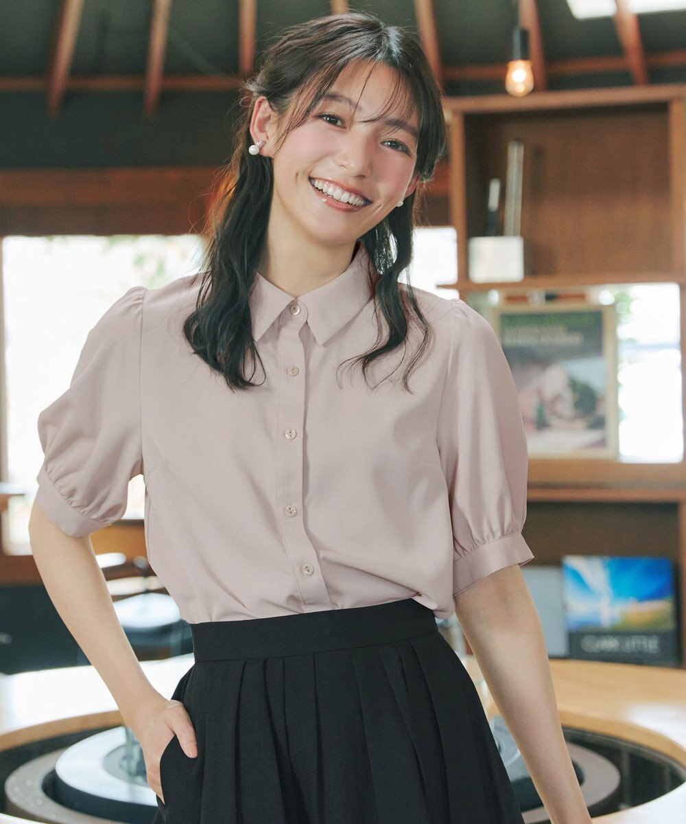 Tiaclasse 【新色追加】パフスリーブシャツブラウス 