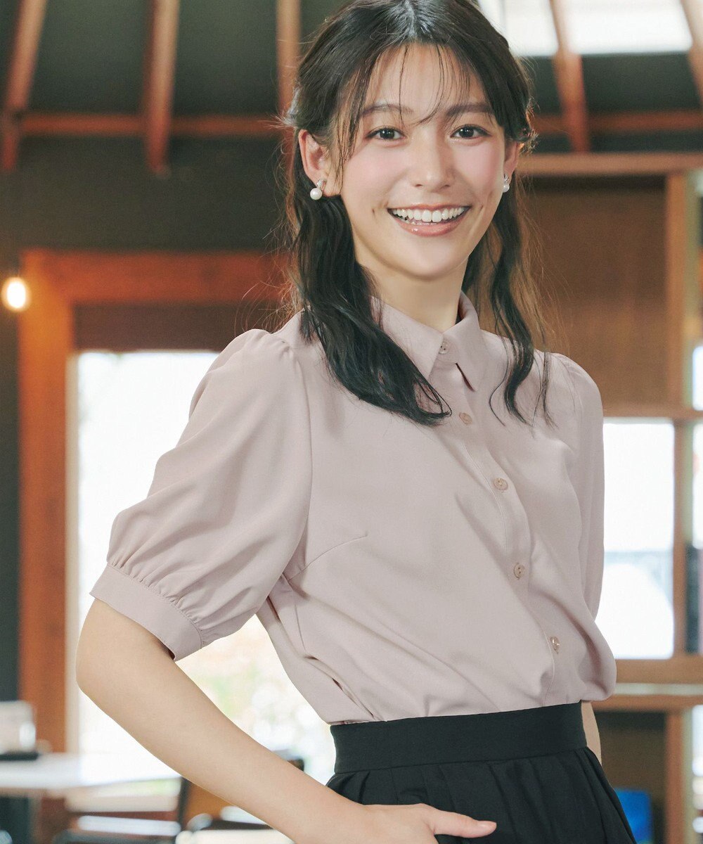 Tiaclasse 【新色追加】パフスリーブシャツブラウス 