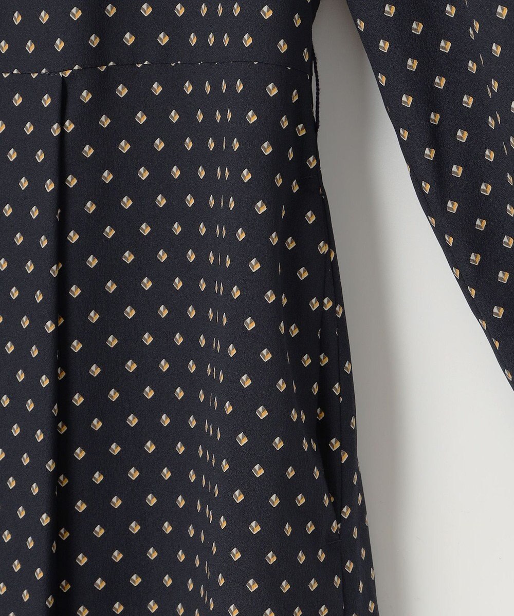 J.PRESS LADIES L 【洗える】ジオメトリックプリント ワンピース 