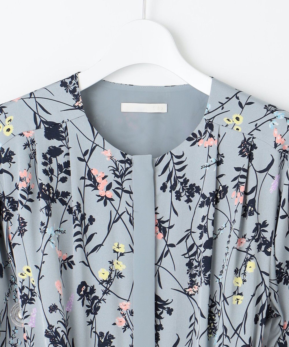 自由区 S 【WEB&一部店舗限定】ハーバルフロープリント8分袖 ワンピース 