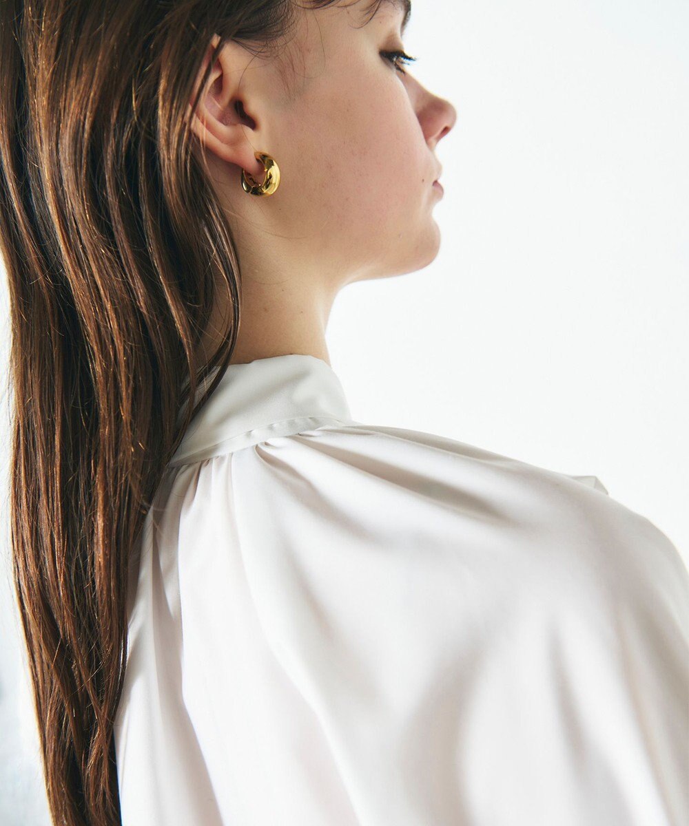 GRACE CONTINENTAL ボウタイギャザートップ 