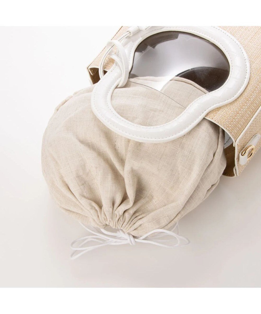 UNBILLION cachecache ポリプロピレンヒート×ビニール丸型2wayトートバッグ 