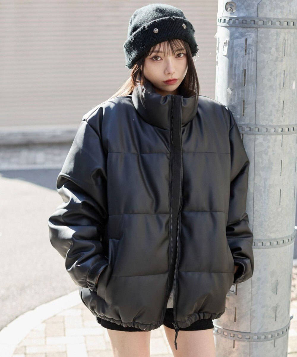 WEGO 【ユニセックス着用ITEM】PUパファーブルゾン 