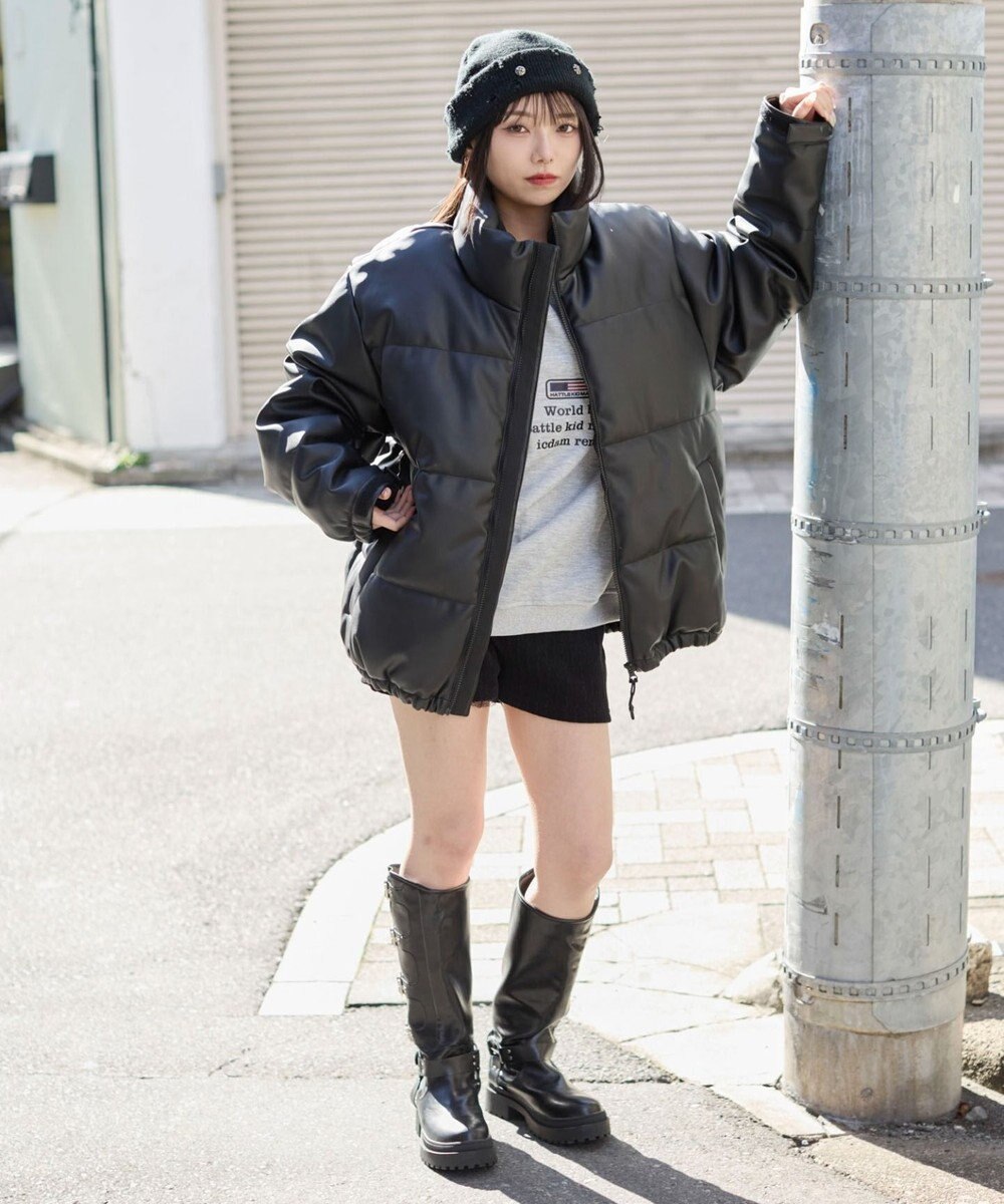 WEGO 【ユニセックス着用ITEM】PUパファーブルゾン 