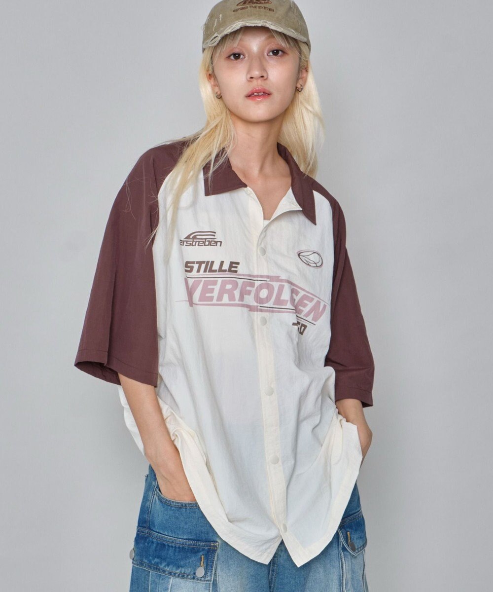 WEGO 【ユニセックス着用ITEM】ラグラングラフィックシャツ（SS） 