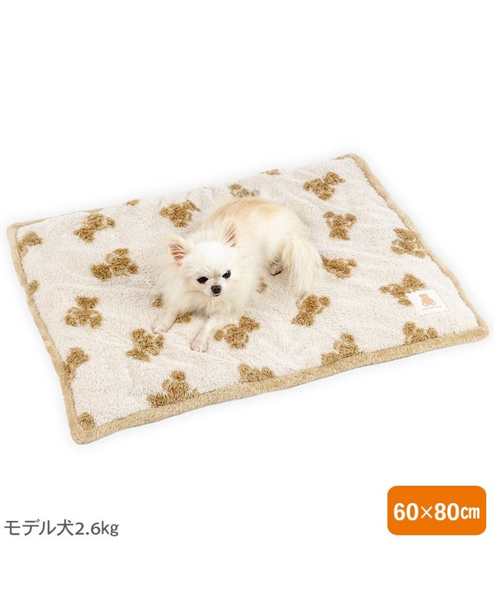 PET PARADISE ペットパラダイス くまちゃん織り 遠赤外線 ボアマット 四角 
