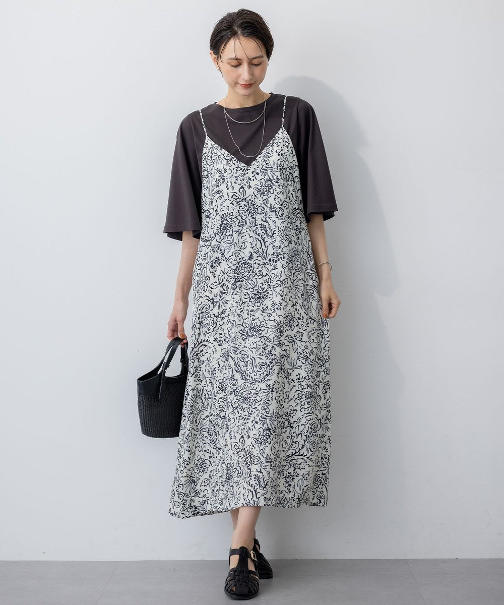 23区 L 【洗える】ハイエンド フレアスリーブ Tシャツ 