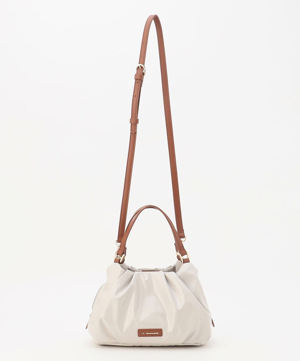 LA BAGAGERIE ソフトエナメル2WAYハンドバッグ Sサイズ 